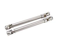 KIMISS 2 Pcs RC Drive Shaft Stainless Steel M4 for 1/10 RC Crawler for for Axial SCX10 II High Performance (139mm)
