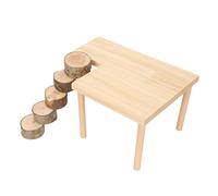 KIMISS 2-Tier Hamster Goldilocks Platform Tree Branch Deco Fence Stand - for Small Pets