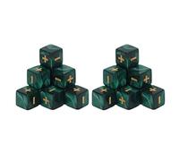 KIMISS 20Pcs 16mm Math Dice Set for Classroom Teaching - Plus and Minus Signs for Fun Learning - Ideal for ’ E Onal Games and Home Teaching Supplies (Green)