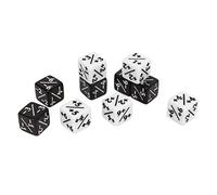 KIMISS 20Pcs 16mm Positive and Negative Black and White 4 Sided Dice for Math Teaching - Ideal for Learning Basic Math Skills and Advanced Calculations