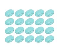 KIMISS 20PCS Natural Oval Flat Back Cabochons 18x1 M Egg Shaped Turquoise for DIY Jewelry Craft Bead Making, Healing Stones for Collection and Decoration