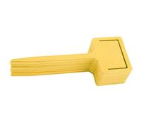 KIMISS 20PCS PVC Plant Labels - Garden Flower Identification Tags for Seedling Trays & Pots - Reusable Garden Accessories (Yellow)