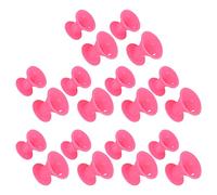 KIMISS 20Pcs Silicone Hair Rollers Set for Heatless Curls - Mushroom Shaped Hair Curlers for Women - Comfortable, Portable, and Easy to Use Care Tools in Rose Red