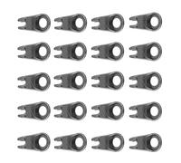 KIMISS 20x Grey Boot Lace Hooks, Lace Fittings Buckles with Rivets, Ideal for Boot Repair, Camping, Hiking and Climbing Activities, Crafts, Handbag Straps Connector (Gun color with