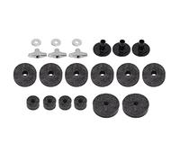 KIMISS 21Pcs Drum Cymbal Felt Pad Set - Non-Slip Accessory Kit for Improved Sound & Secure Fixing (Grey)
