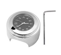 KIMISS 22-25 mm Universal Motorcycle Handlebar Watch Metal Mounting Handlebar Bar Dial Clock, black, Standard-Größe