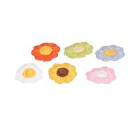 KIMISS 24pcs Dog Hair, 24pcs Bows Cute Mix Colors Grooming Pet Flower Shaped Bow Accessories Topknot with Rubber Band for Cat Soft Polyster and Pets