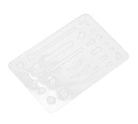 KIMISS 27 Holes Erasing Shield, Durable Drawing Ruler (Clear)