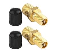 KIMISS 2Pcs 1/8" ABS + brass Car NPT MPT Brass Air Compressor Tank Fill Valve