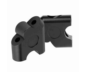 KIMISS 2Pcs 22mm Universal Motorcycle Handlebar Riser Handlebar Clamp Back Move Mount Adapter (Black)