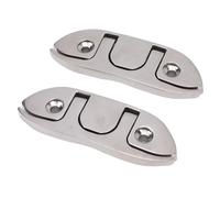 KIMISS 2PCS 4.5in Flip Up Dock Cleat, 316 Stainless Steel Folding Marine Cleat with Mirror Finish for Boats Yachts Docks Decks Home Decor