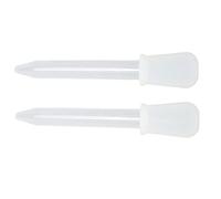KIMISS 2pcs 5ml Liquid Dropper - Safe Silicone Pipettes for Precise Measurements in Experiments, Arts & Crafts, Food Decoration (White)