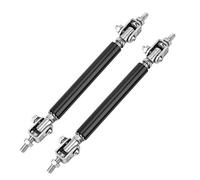 KIMISS 2Pcs 75mm Bumper Bumper Protector Lip Rod Splitter Strut Tie Bar Support Front Rear Universal (Black)