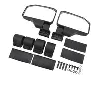 KIMISS 2PCS Adjustable Black Rear View Mirrors for ATV UTV Motorcycle - Wide Vision, Easy Installation Side Mirror Set