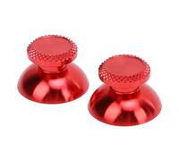 KIMISS 2Pcs Aluminum Alloy Metal Analog Grips Thumbsticks for Handheld Game Consoles - Stylish Replacement Joystick Caps for Enhanced Gameplay (red)