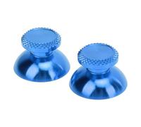 KIMISS 2Pcs Aluminum Alloy Metal Analog Grips Thumbsticks for Handheld Game Consoles - Stylish Replacement Joystick Caps for Enhanced Gameplay (Blue)