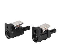 KIMISS 2Pcs Boat Fuel Line Connector Female Outboard Fuel Line Connector ABS Fuel Hose Line Connector Fitting Fit for 8mm Outboard Marine Engine (Black)