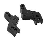 KIMISS 2pcs Front Bumper Mounts Aluminum Alloy Lightweight Fixing Seats with Screws Wrench for Fit for AXIAL SCX24 1/24 RC Car - Enhanced Stability (Black)