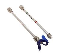 KIMISS 2PCS G7/8 14 Stainless Steel Spray Extension Rods - Versatile Sprayer Tip Extension Poles for Home Use (Silver)