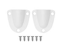 KIMISS 2Pcs Marine Small Clamshell Vent Cover, Compatible with Boat Yacht, 4.1x3.9x1.1cm Cable Wire Outlet, with 6 Screws, Aftermarket Replacement for Electrical Weather Protection (White)