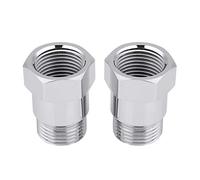 KIMISS 2Pcs O2 Sensor Spacer O2 Sensor Extender 32mm M18*1.5 O2 Universal Oxygen Sensor Adapter Extender Extension Spacer Bungs Silver
