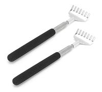 KIMISS 2Pcs Retractable Back Scratcher - Portable Stainless Steel Scratching Tool for Relief & Massage