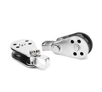 KIMISS 2pcs Stainless Steel Nylon Pulleys for Small Lifting, Sailing, and Kayaking - Corrosion Resistant Blocks with Steel Bearing, Ideal for Marine Use