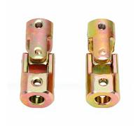 KIMISS 2PCS U Joint Coupling 10mm Steel Steering Shaft Coupler Universal Rotatable Motor Connector with M5 Positioning Screw for Boat Car ATV UTV Go Kart