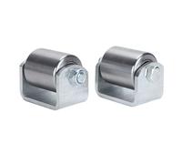 KIMISS 2pcs Weld On Trailer Rollers, 2 Inch Heavy Duty Steel Skid Wheels for Trailers and RVs, Durable Chassis Protection