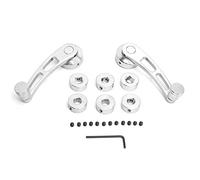 KIMISS 2pcs Window Crank Handle Car Window Handle Universal Car Winder Glass Crank Handles Aluminum Alloy Handles Riser Winder Cranks Fit for Classic Automotive (Silver)