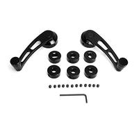 KIMISS 2pcs Window Crank Handle Car Window Handle Universal Car Windows Winder Glass Crank Handles Aluminum Alloy Windows Handles Riser Winder Cranks Fit for Classic Automotive (Black)