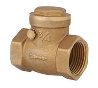 KIMISS 3/4 Inch Brass Swing Check Valve - DN20 Non Return Valve for Preventing Water Backflow, One Way Flap Gate Check