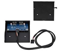 KIMISS 3.5 Inch USB2.0 2 Port 9-pin Tinned Copper Floppy Drive Front Panel for Desktop PCs