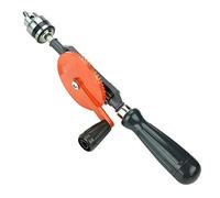 KIMISS 3/8" Portable Hand Crank Drill - Mini Manual Drill with Dual Pinion Drive for Wood, Plastic, and More (1/4 inch)