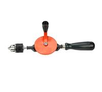 KIMISS 3/8" Portable Hand Crank Drill - Mini Manual Drill with Dual Pinion Drive for Wood, Plastic, and More (3/8 inch)