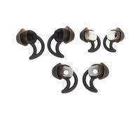 KIMISS 3 Pairs S/M/L Replacement Silicone Earbuds Tips Soft Comfortable Silicone Ear Tips for QC20 QC30 IE2 IE3 SIE2i Headphone Rubber - High Performance (Black)