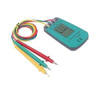 KIMISS 3 Phase Sequence Tester with LCD Display - Phase Rotation Detector Meter 40-600V, Smart Circuit Fault Testing Tool for Motor Installation and Maintenance