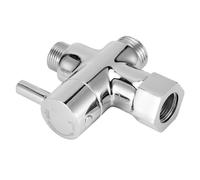 KIMISS 3-Way Faucet Diverter Valve for Handheld Showerhead and Fixed Spray Head - Polished Chrome Bathroom Shower Accessories (3/8 Water Distributor D)