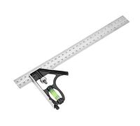 KIMISS 300mm 12inch Adjustable Metal Combination Right Angle Ruler - Engineer Measuring Tool with Clear Calibration for Accurate Measurements