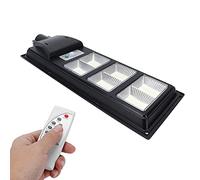 KIMISS 300W Solar Street Light, Remote Control Timing Induction Lamp, ABS Black Outdoor Waterproof Night Lighting Light Fixtures, 324LED Solar Light Remote Lamp