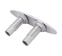 KIMISS 316 Stainless Steel Boat Cleat, 6In Flush Mount Pull Up Cleat with Backing Plate and Lock with Mirror Polished Finish for Yachts Kayaks Pontoon Boats