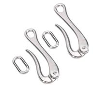 KIMISS 316 Stainless Steel Hook, Marine Boat Life Raft Shackle with Direct Rope Connection, for Sailing Rigging Cargo Lifting SCBA Mask