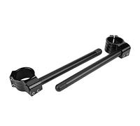 KIMISS 31mm 33mm Motorcycle Universal Handlebar Fork Clip Ons Clipon Billet Separate Handle Bar Racer (37-Black)