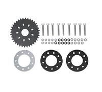 KIMISS 36 Teeth Flat Sprocket with 9 Hole Adapter 36T Rear Chain Sprocket for 2 Stroke Motorized Bike