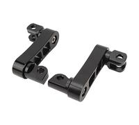KIMISS 360° Adjustable Foot Pegs Bracket, Motorcycle Highway Foot Peg Kit Guard Foot Pegs Extension Bracket for Touring (Black)