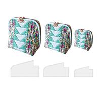 KIMISS 3Pcs Acrylic Pouch Template Set - DIY Purse Craft Stencil for Beginners - Easy Sew Patterns for Quilting (Transparent)