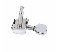 KIMISS 3R 3L Semi-Closed Metal Tuning Mac Heads for Folk Guitar - String Pegs & Tuners - Silver Finish, Easy Installation, Accurate Tuning
