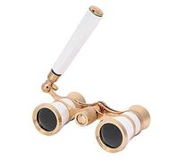 KIMISS 3X25 Opera Binocular Theater Binocular Opera Telescope Glasses Binoculars Plastic Telescope Theatre Binoculars Kids Opera Binocular Portable Theater Telescope for Women Girls Children White