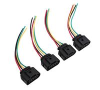 KIMISS 4 Pcs Ignition Coil Connector Plug 1J0973724 Repair Wire Harness ABS Replacement for 5000 L5 A4 A5 A6 Q5 Q7 R8 RS4 RS6 S4 S5 S6 S8 L4