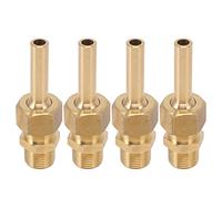 KIMISS 4 PCS Pure Copper Large Hexagonal Water Fountain Nozzles - Direct Jet Male Thread Waterscape Fountain Replacement Nozzles for Garden Ponds & Amusement Parks (G3/8)